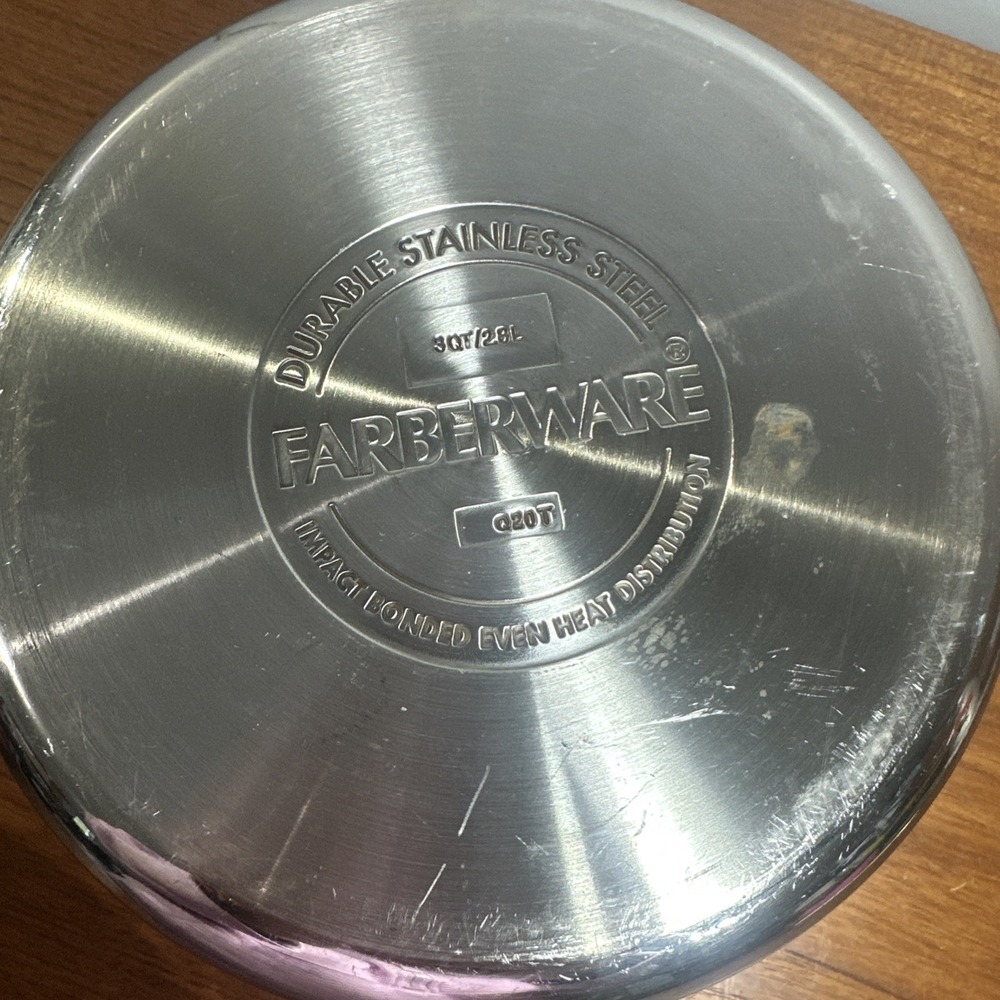 Farberware Pot 3 Qt Quart 18/10 Stainless Steel No Lid 2.8L